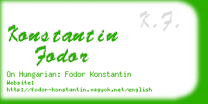 konstantin fodor business card